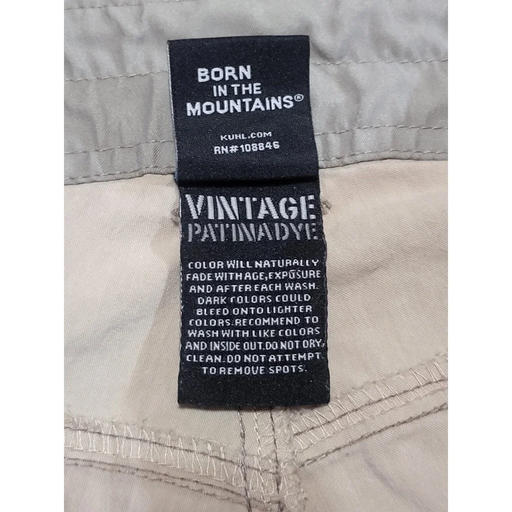 Mens Kuhl Rydr Pants 36x30 Tan Khaki Outdoor Hiking Work Utility Great Condition